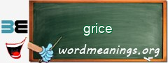 WordMeaning blackboard for grice